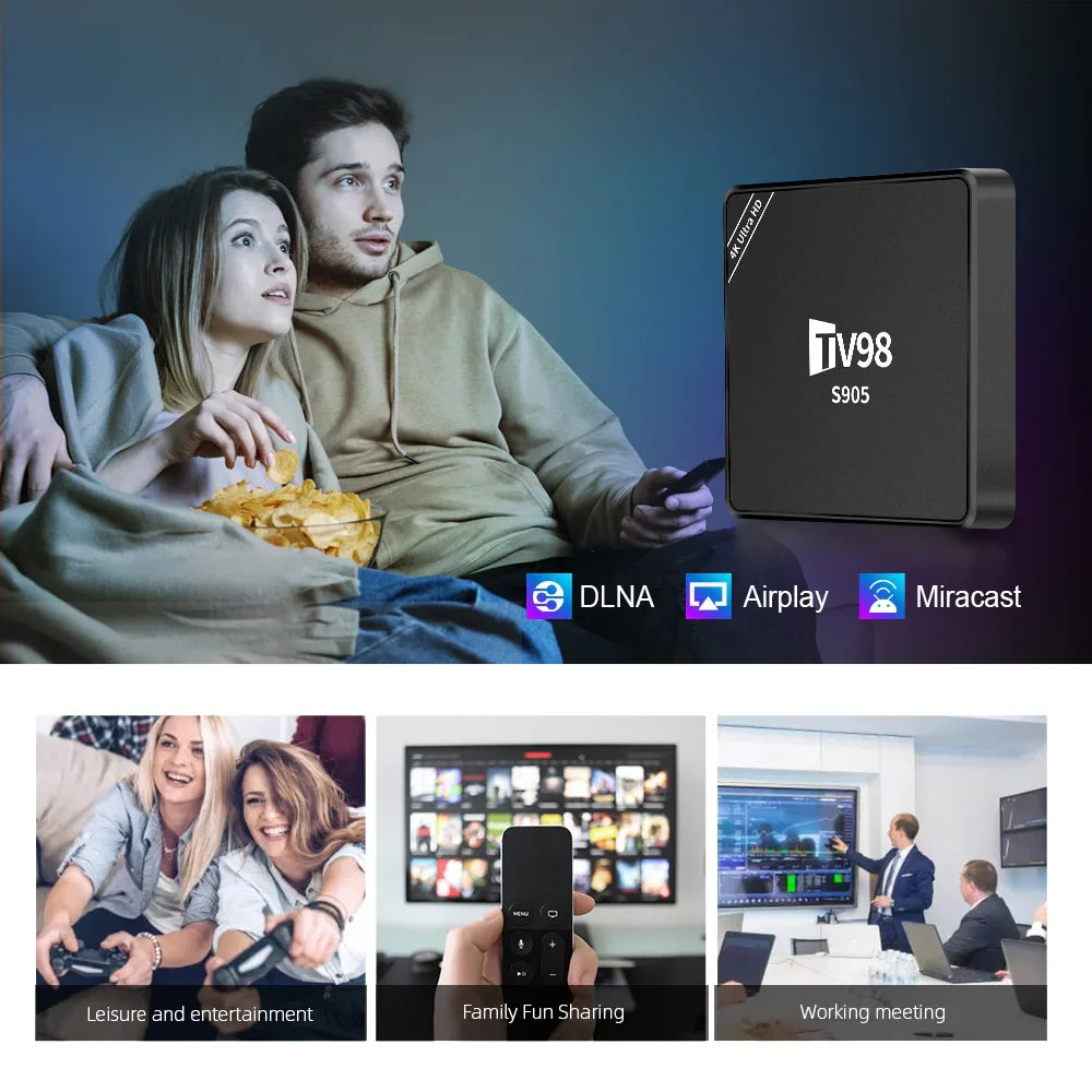 Boîtier TV Android TV98 - 8GB+128GB